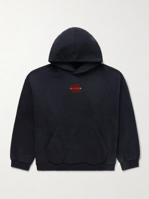 Logo-Embroidered Cotton-Jersey Hoodie