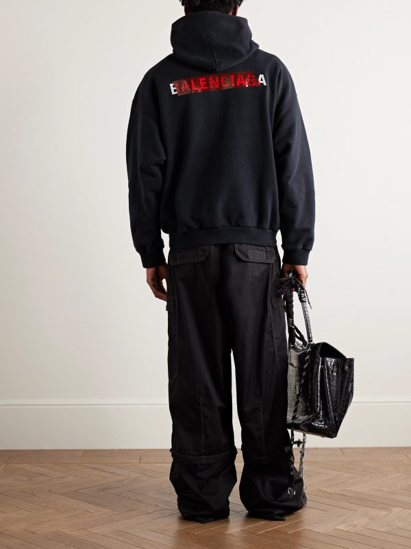 Logo-Embroidered Cotton-Jersey Hoodie - OU Logo-Embroidered Cotton-Jersey Hoodie - OU