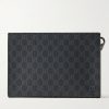 Leather-Trimmed Monogrammed Coated-Canvas Pouch Leather-Trimmed Monogrammed Coated-Canvas Pouch