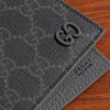 GG Supreme Monogrammed Coated-Canvas and Pebble-Grain Leather Passport Holder - CU