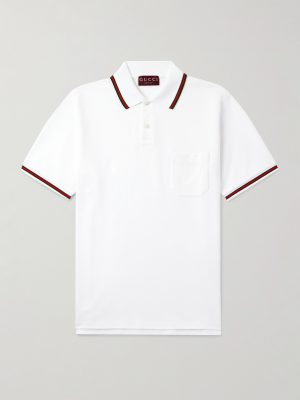 Logo-Embroidered Cotton-Blend Piqué Polo Shirt Logo-Embroidered Cotton-Blend Piqué Polo Shirt
