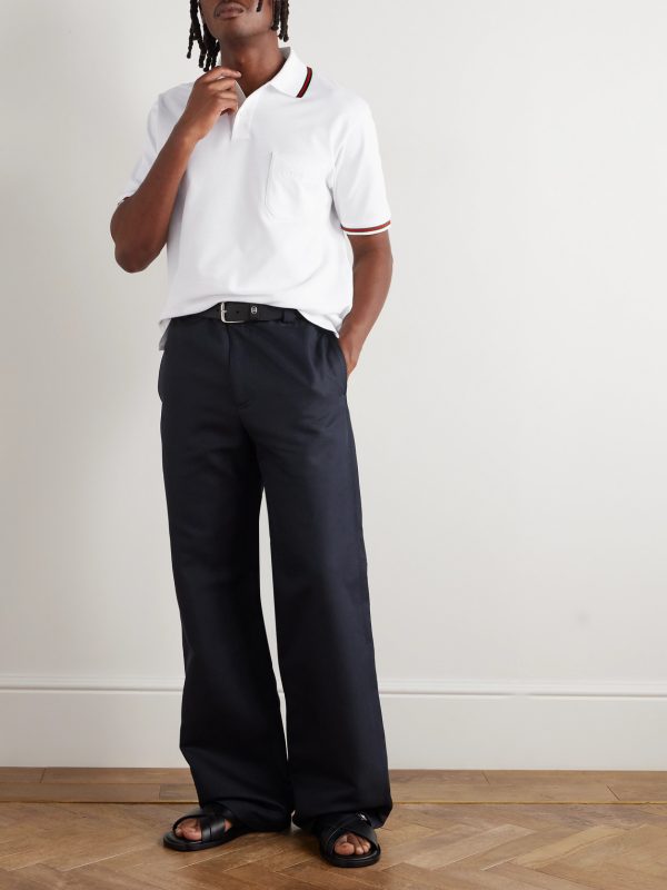 Logo-Embroidered Cotton-Blend Piqué Polo Shirt - OU