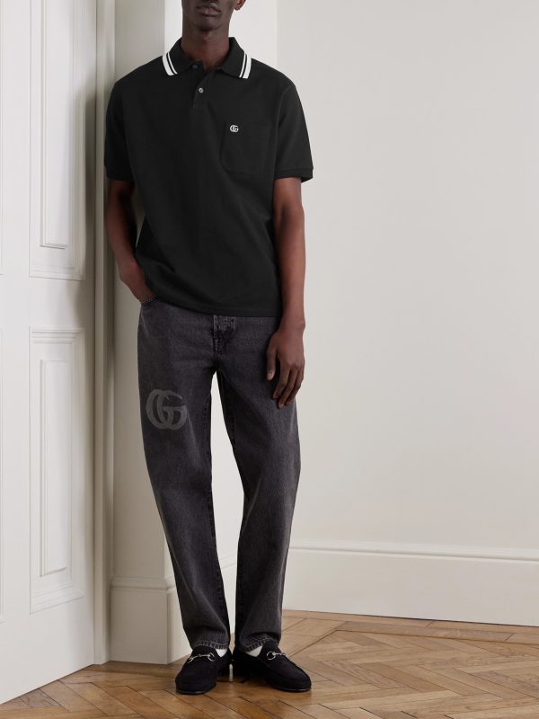 Lido Logo-Embroidered Stretch-Cotton Piqué Polo Shirt - OU Lido Logo-Embroidered Stretch-Cotton Piqué Polo Shirt - OU