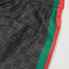 Straight-Leg Mid-Length Logo-Print Striped Swim Shorts - CU Straight-Leg Mid-Length Logo-Print Striped Swim Shorts - CU