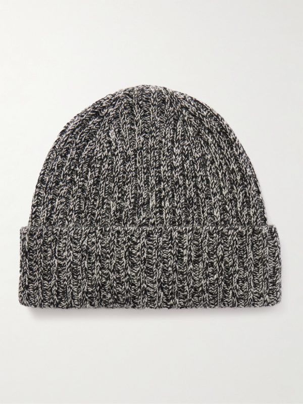 Ribbed Wool and Cashmere-Blend Beanie