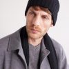 Ribbed Cashmere Beanie and Scarf Set - BK Ribbed Cashmere Beanie and Scarf Set - BK