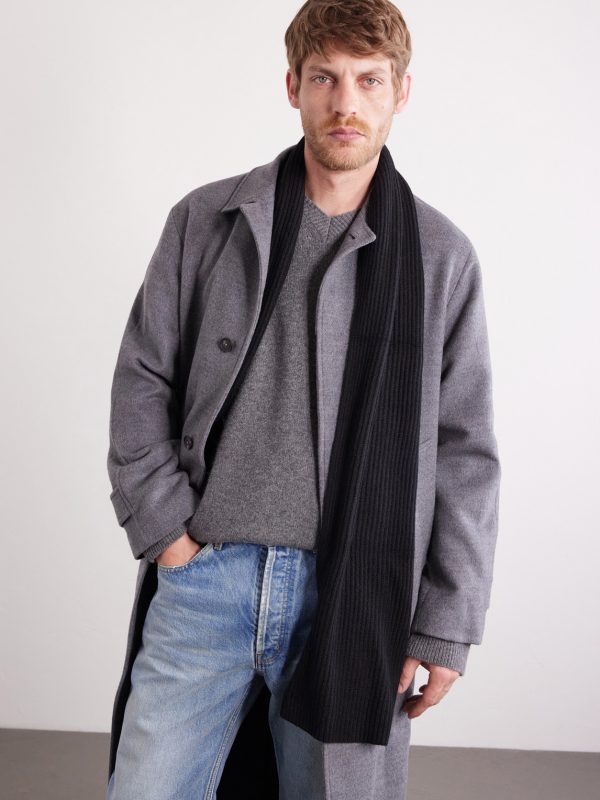 Ribbed Cashmere Beanie and Scarf Set - FR Ribbed Cashmere Beanie and Scarf Set - FR