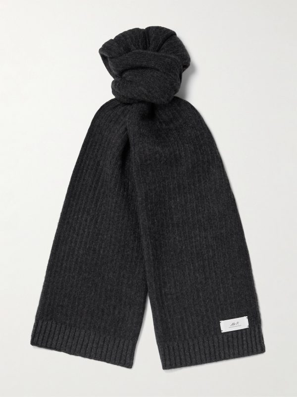 Ribbed Cashmere Scarf