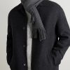 Logo-Appliquéd Fringed Cashmere Scarf - OU