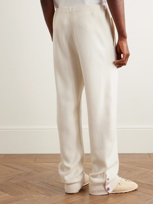 Straight-Leg Cashmere Drawstring Trousers - BK Straight-Leg Cashmere Drawstring Trousers - BK