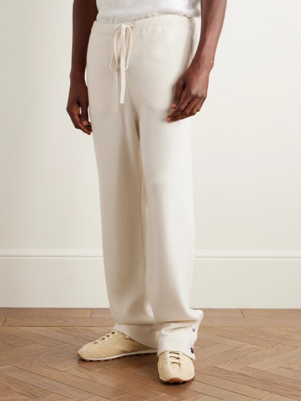 Straight-Leg Cashmere Drawstring Trousers - FR Straight-Leg Cashmere Drawstring Trousers - FR