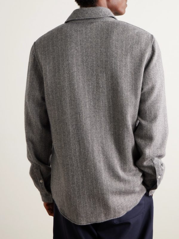 Striped Cashmere Shirt - BK Striped Cashmere Shirt - BK
