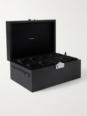 Cross-Grain Leather Eight-Piece Watch Box