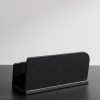 Cross-Grain Leather Letter Rack - BK Cross-Grain Leather Letter Rack - BK