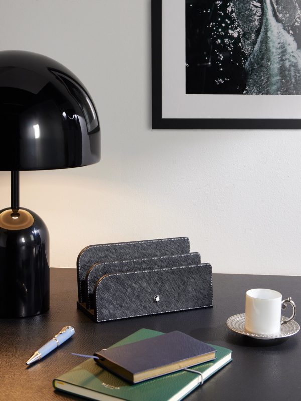 Cross-Grain Leather Letter Rack - OU Cross-Grain Leather Letter Rack - OU