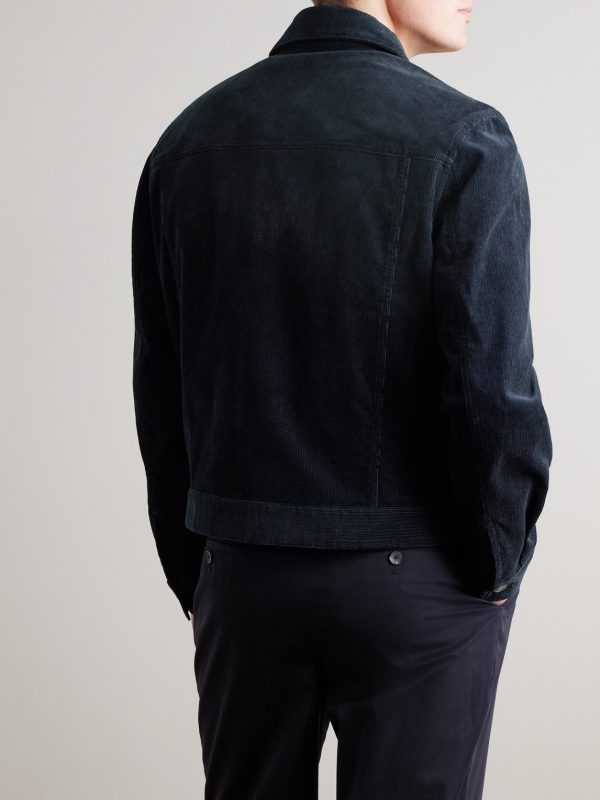 Cotton-Corduroy Trucker Jacket - BK Cotton-Corduroy Trucker Jacket - BK