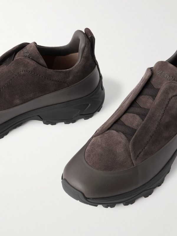 Triple Stitch™ Monte Rubber-Trimmed Suede Slip-On Sneakers - CU Triple Stitch™ Monte Rubber-Trimmed Suede Slip-On Sneakers - CU