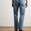 1954 Straight-Leg Cropped Distressed Jeans - BK 1954 Straight-Leg Cropped Distressed Jeans - BK
