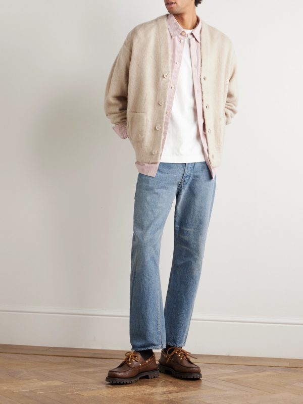 1954 Straight-Leg Cropped Distressed Jeans - OU 1954 Straight-Leg Cropped Distressed Jeans - OU