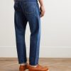 1954 Straight-Leg Cropped Distressed Jeans - BK 1954 Straight-Leg Cropped Distressed Jeans - BK