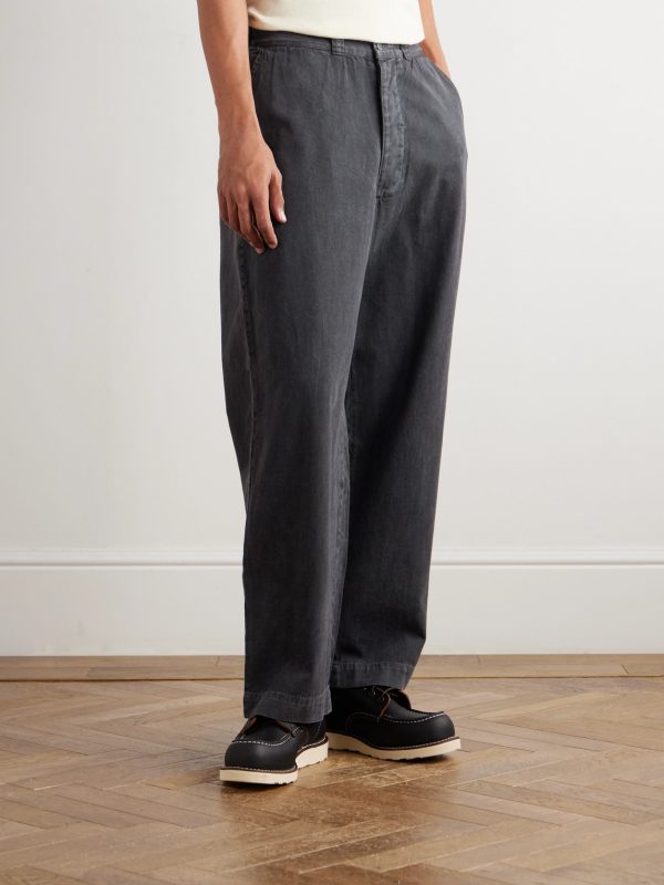 Straight-Leg Cotton-Twill Trousers - FR Straight-Leg Cotton-Twill Trousers - FR