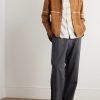 Straight-Leg Cotton-Twill Trousers - OU Straight-Leg Cotton-Twill Trousers - OU