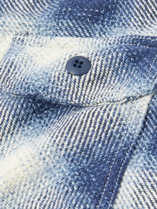 Corduroy-Trimmed Checked Cotton-Flannel Shirt - CU Corduroy-Trimmed Checked Cotton-Flannel Shirt - CU