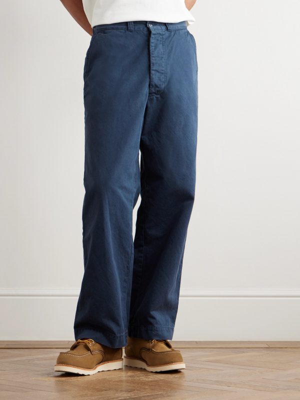Straight-Leg Cotton-Twill Trousers - FR Straight-Leg Cotton-Twill Trousers - FR
