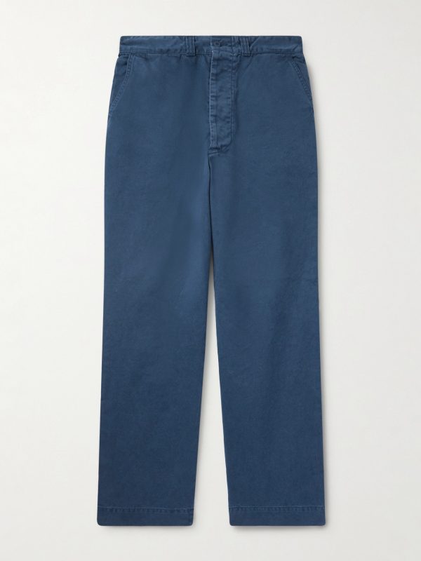 Straight-Leg Cotton-Twill Trousers Straight-Leg Cotton-Twill Trousers