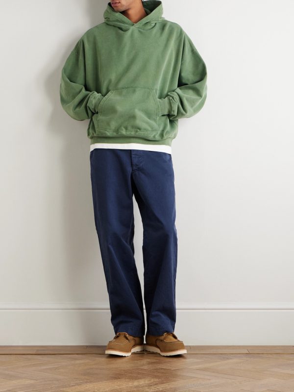 Straight-Leg Cotton-Twill Trousers - OU Straight-Leg Cotton-Twill Trousers - OU