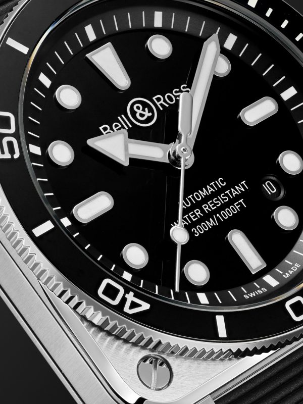 BR-03 Diver Automatic 42mm Stainless Steel and Rubber Watch, Ref. No. BR03A-D-BL-ST/SRB - CU