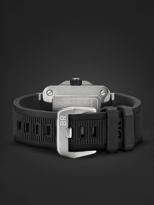 BR-03 Diver Automatic 42mm Stainless Steel and Rubber Watch, Ref. No. BR03A-D-BL-ST/SRB - E2