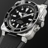 BR-03 Diver Automatic 42mm Stainless Steel and Rubber Watch, Ref. No. BR03A-D-BL-ST/SRB - FR