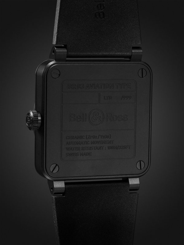 BR-03 Horizon Limited Edition Automatic 41mm Ceramic and Rubber Watch, Ref. No. BR03A-HRZ-CE/SRB - BK BR-03 Horizon Limited Edition Automatic 41mm Ceramic and Rubber Watch, Ref. No. BR03A-HRZ-CE/SRB - BK