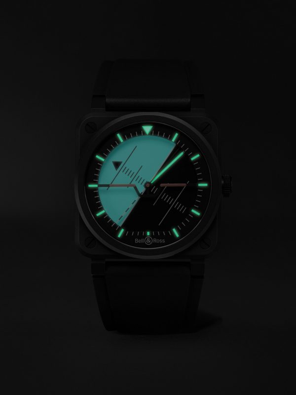 BR-03 Horizon Limited Edition Automatic 41mm Ceramic and Rubber Watch, Ref. No. BR03A-HRZ-CE/SRB - E5 BR-03 Horizon Limited Edition Automatic 41mm Ceramic and Rubber Watch, Ref. No. BR03A-HRZ-CE/SRB - E5