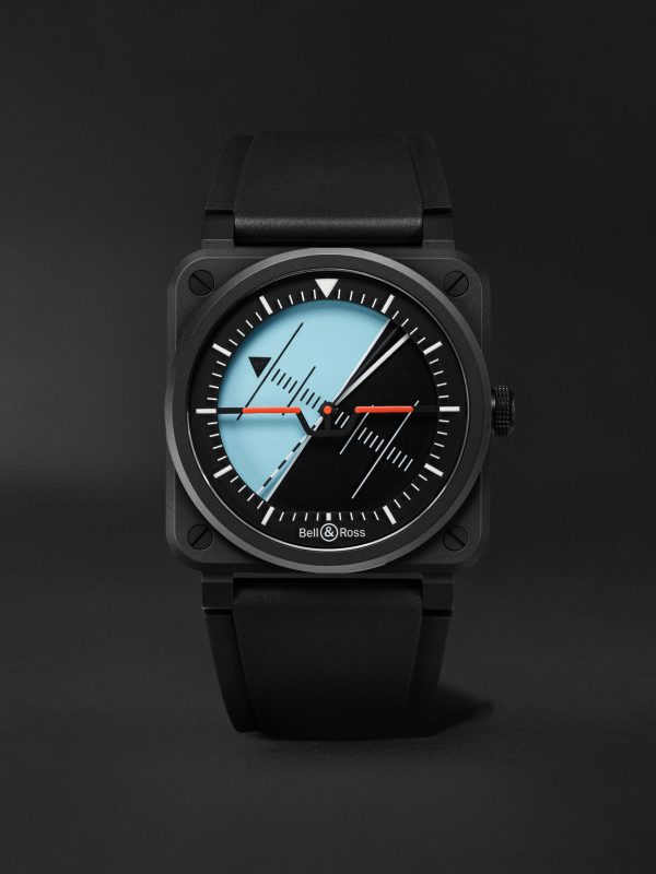 BR-03 Horizon Limited Edition Automatic 41mm Ceramic and Rubber Watch, Ref. No. BR03A-HRZ-CE/SRB BR-03 Horizon Limited Edition Automatic 41mm Ceramic and Rubber Watch, Ref. No. BR03A-HRZ-CE/SRB