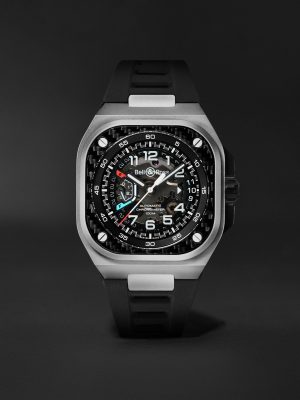 BR-X5 Racing Limited Edition Automatic Chronometer 41mm Steel and Rubber Watch, Ref. No. BRX5R-RAC-TI/SRB