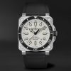 BR-03 Diver Automatic 42mm Stainless Steel and Rubber Watch, Ref. No. BR03A-D-WH-ST/SRB BR-03 Diver Automatic 42mm Stainless Steel and Rubber Watch, Ref. No. BR03A-D-WH-ST/SRB