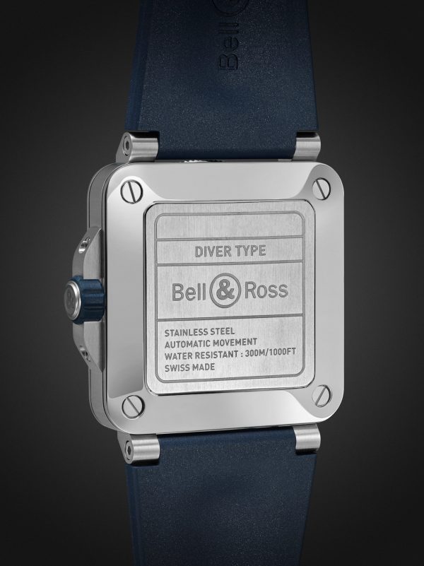 BR-03 Diver Automatic 42mm Stainless Steel and Rubber Watch, Ref. No. BR03A-D-BLU-ST/SRB - BK