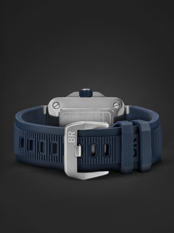 BR-03 Diver Automatic 42mm Stainless Steel and Rubber Watch, Ref. No. BR03A-D-BLU-ST/SRB - E2