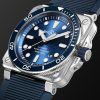 BR-03 Diver Automatic 42mm Stainless Steel and Rubber Watch, Ref. No. BR03A-D-BLU-ST/SRB - FR