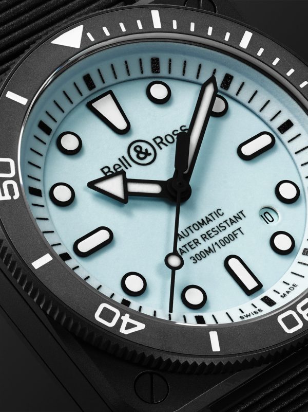 BR-03 Diver Full Lum Automatic 42mm Ceramic and Rubber Watch, Ref. No. BR03A-D-LM-CE/SRB - CU