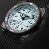BR-03 Diver Full Lum Automatic 42mm Ceramic and Rubber Watch, Ref. No. BR03A-D-LM-CE/SRB - FR