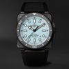 BR-03 Diver Full Lum Automatic 42mm Ceramic and Rubber Watch, Ref. No. BR03A-D-LM-CE/SRB