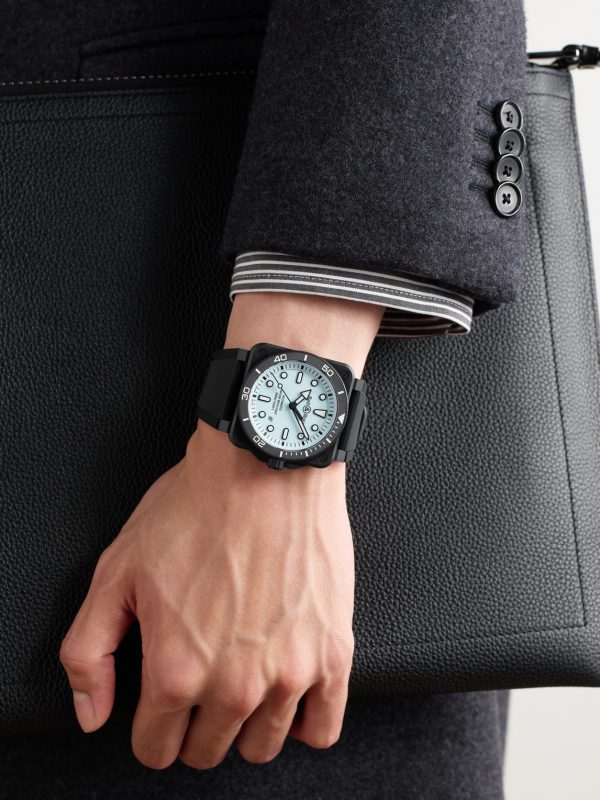BR-03 Diver Full Lum Automatic 42mm Ceramic and Rubber Watch, Ref. No. BR03A-D-LM-CE/SRB - OU