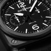 BR 03-94 Automatic Chronograph 42mm Ceramic and Rubber Watch, Ref. No. BR0394-BL-CE - CU BR 03-94 Automatic Chronograph 42mm Ceramic and Rubber Watch, Ref. No. BR0394-BL-CE - CU