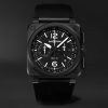 BR 03-94 Automatic Chronograph 42mm Ceramic and Rubber Watch, Ref. No. BR0394-BL-CE BR 03-94 Automatic Chronograph 42mm Ceramic and Rubber Watch, Ref. No. BR0394-BL-CE