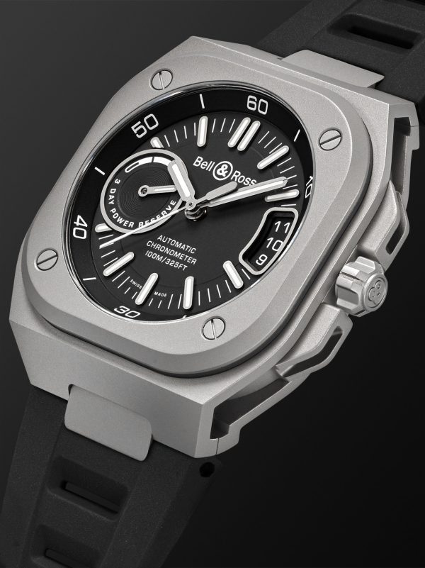 BR-X5 Automatic Chronometer 41mm Titanium and Rubber Watch, Ref. No. BRX5R-BL-TI/SRB - FR BR-X5 Automatic Chronometer 41mm Titanium and Rubber Watch, Ref. No. BRX5R-BL-TI/SRB - FR
