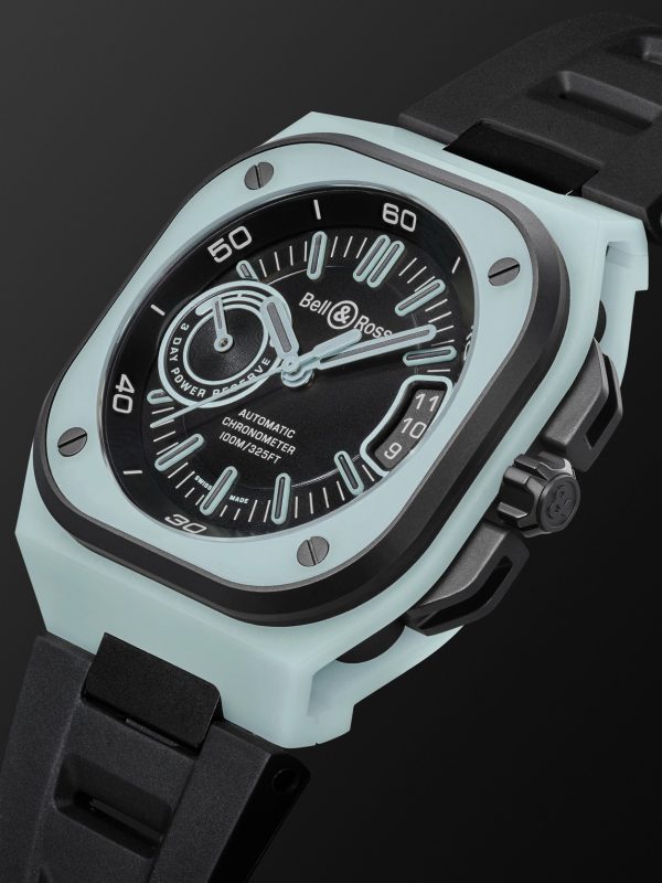 BR-X5 Lum Automatic 41mm Titanium and Rubber Watch, Ref. No. BRX5R-BLUM-TC/SRB - FR