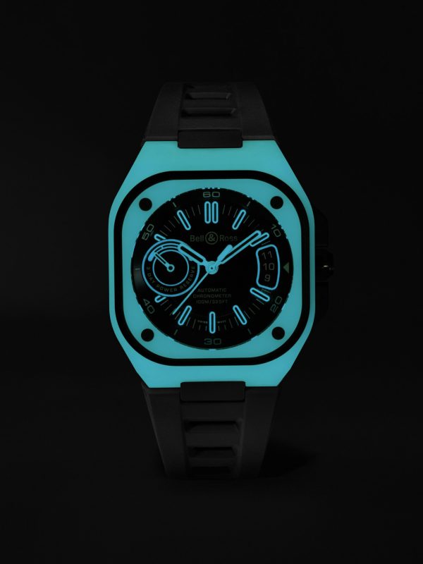 BR-X5 Lum Automatic 41mm Titanium and Rubber Watch, Ref. No. BRX5R-BLUM-TC/SRB - OU